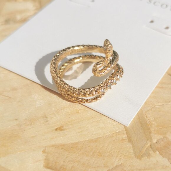 NEW | Kendra Scott Phoenix Vintage Gold Wrap Ring Size 7 Size 7 - Picture 1 of 3